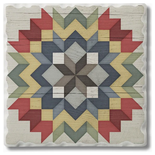 Barn Quilts Carpenter's Star Absorbent Stone Coaster