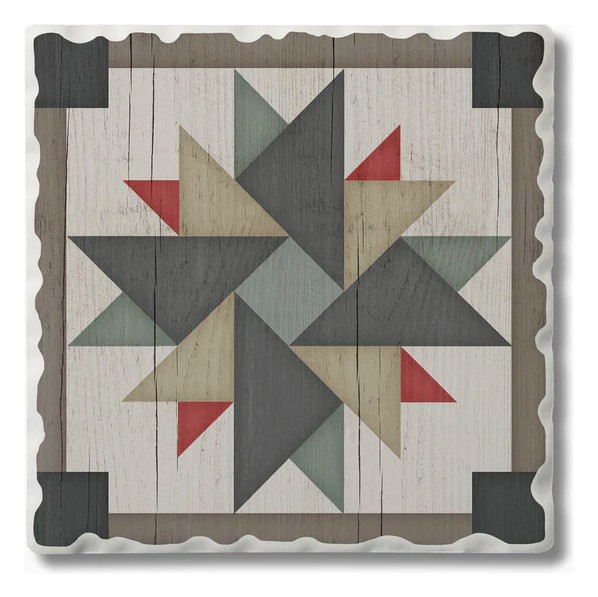 Barn Quilts Windmill Absorbent Stone Coaster