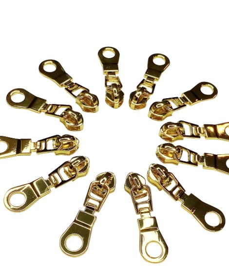 Donut Zipper Pulls in Gold from Sassafras Lane Designs