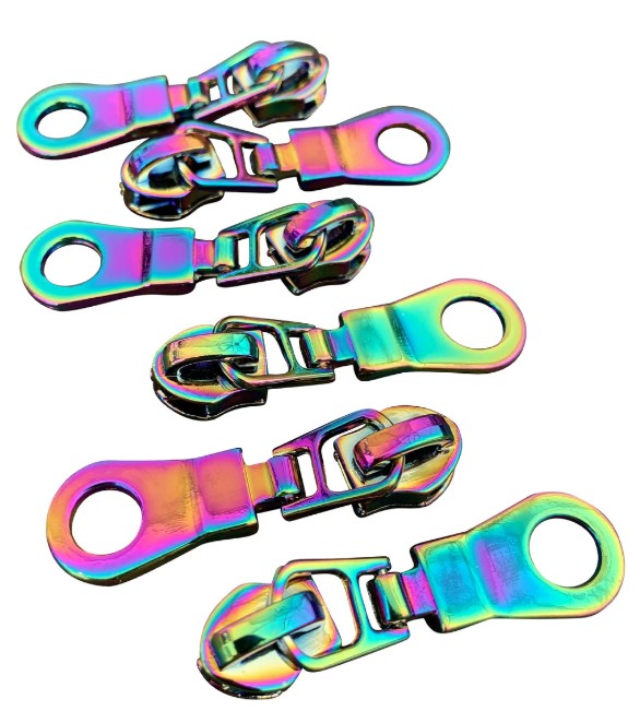 Donut Zipper Pulls in Rainbow from Sassafras Lane Designs