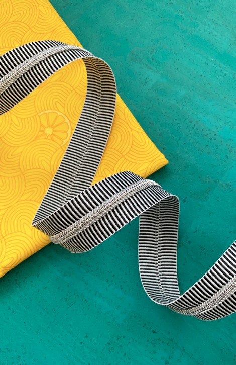 Black Stripe Zipper Tape from Sassafras Lane Designs