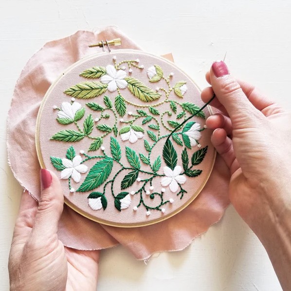 Blissful Blooms Embroidery Kit from Jessica Long Embroidery