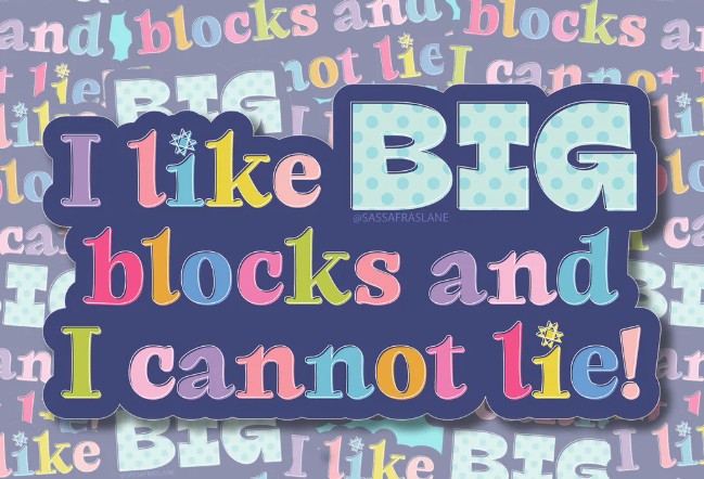 I Like Big Blocks Vinyl Sticker from Sassafras Lane Designs