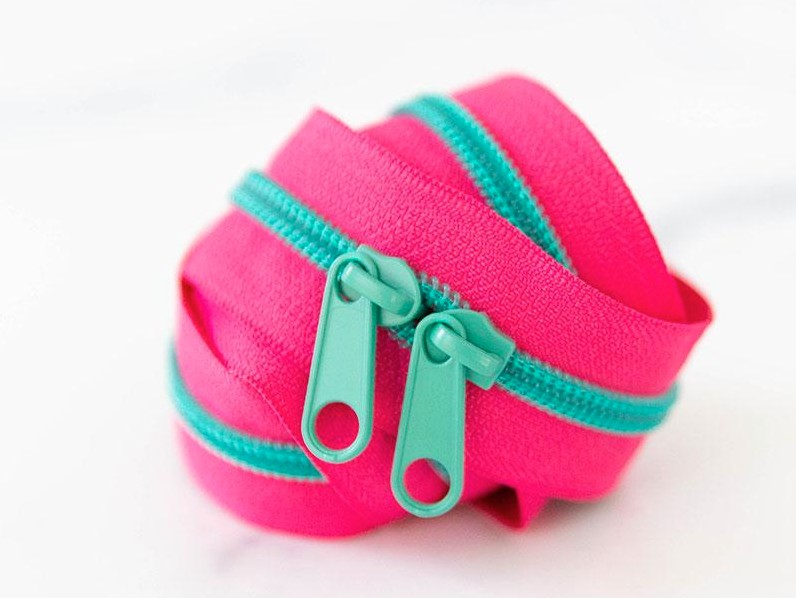 30" Zipper in Strawberry from Stitch Supply Co