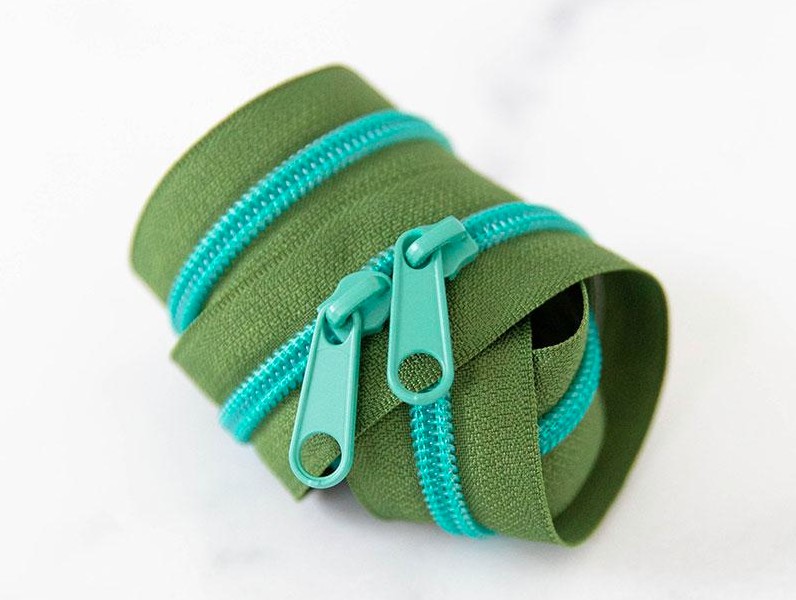 30" Zipper in Lagoon from Stitch Supply Co