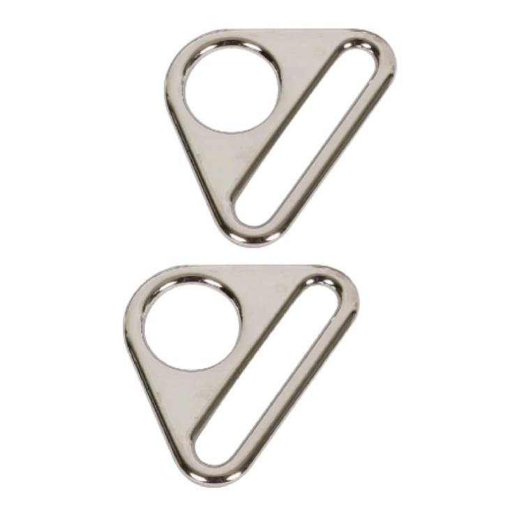Triangle Ring Flat 1in Nickel of Two