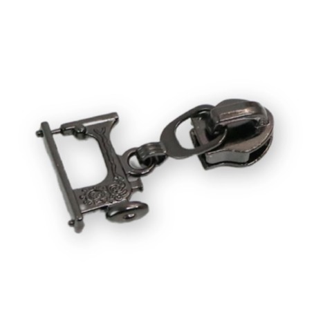 Sewing Machine Zipper Pulls in Gunmetal from Sallie Tomato