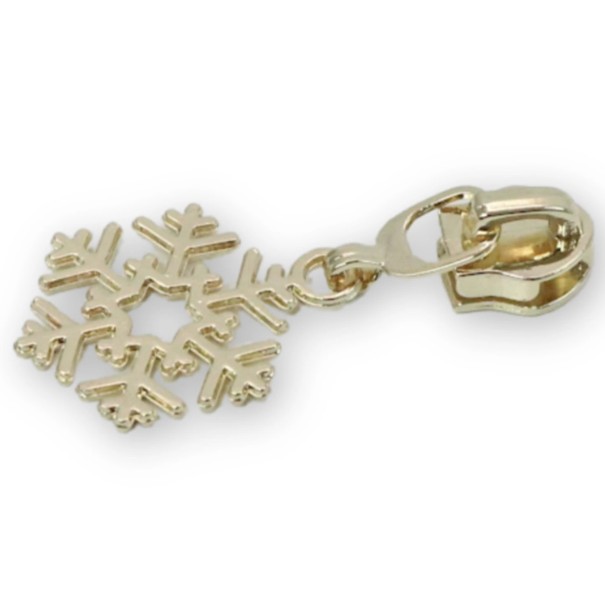 Snowflake Zipper Pulls in Gold from Sallie Tomato