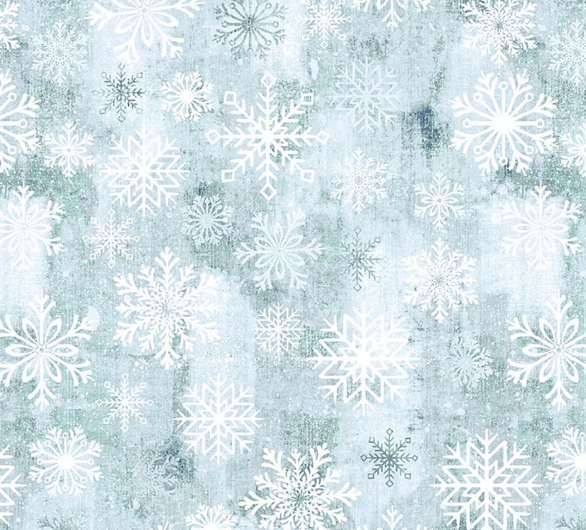 Snowburst Snowflake Toss Breeze Wide Back by Lilac Bee Designs for Studio E Fabrics