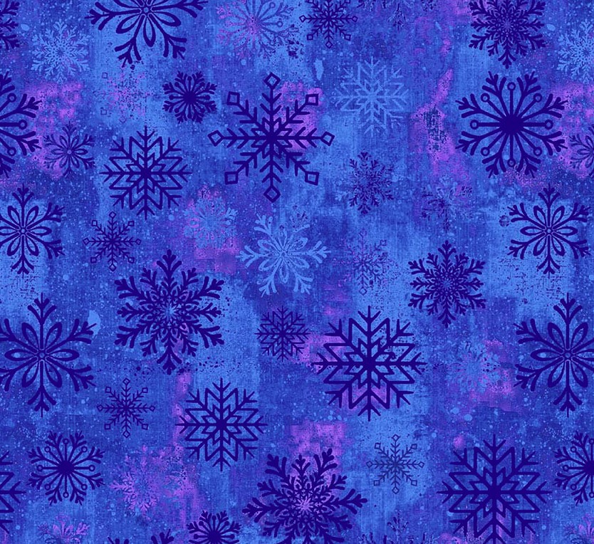 Snowburst Snowflake Toss Admiral Wide Back by Lilac Bee Designs for Studio E Fabrics