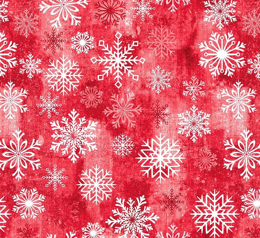 Snowburst Snowflake Toss Candy Wide Back by Lilac Bee Designs for Studio E Fabrics