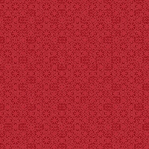 Modern Melody Basics Filigree Geo Crimson Red by First Blush Studio for Henry Glass