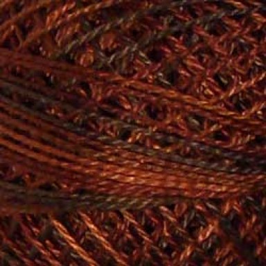 Valdani M90 - Chocolate Brownies Variegated, Perle Cotton Ball, Size 8