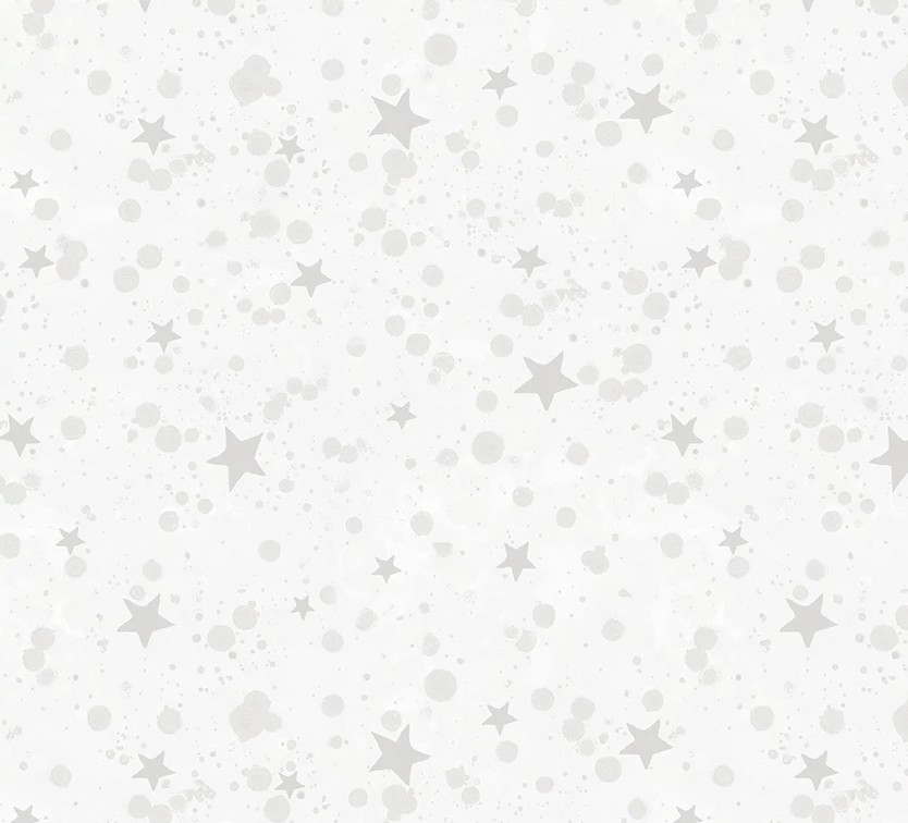 Meowy Christmas Twinkle White by Kim Haskins for Windham Fabrics