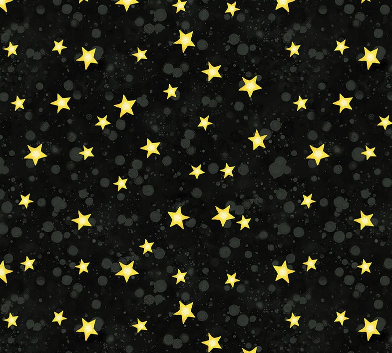 Meowy Christmas Twinkle Black by Kim Haskins for Windham Fabrics