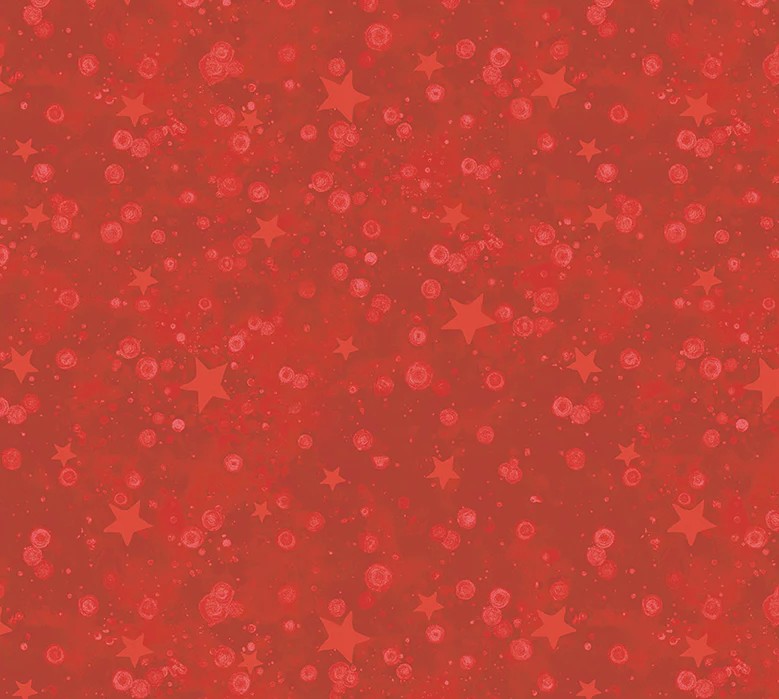 Meowy Christmas Twinkle Red by Kim Haskins for Windham Fabrics