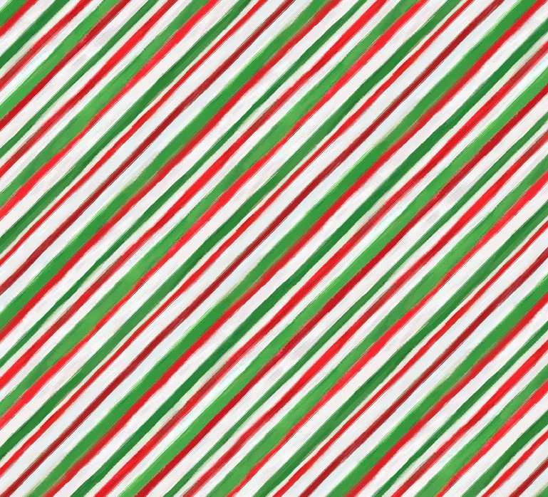 Meowy Christmas Christmas Stripe Wrapping Paper by Kim Haskins for Windham Fabrics