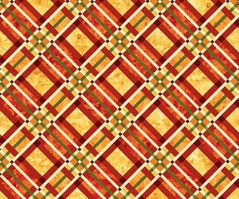 Autumn Fields Plaid Pumpkin by Art Loft for Studio E Fabrics