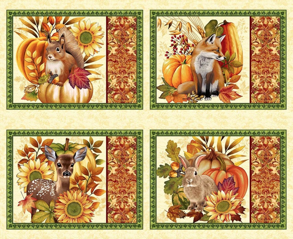 Autumn Fields Large Block Panel by Art Loft for Studio E Fabrics