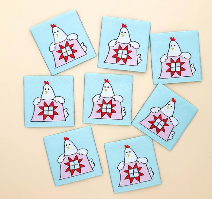 Quilty Hen Woven Labels by Minki Kim