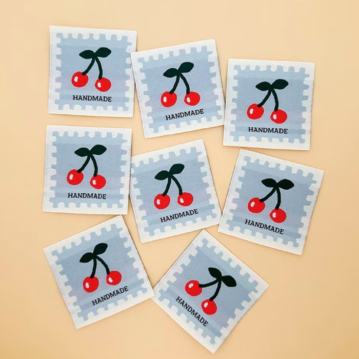 Cherry Blue Woven Labels by Minki Kim