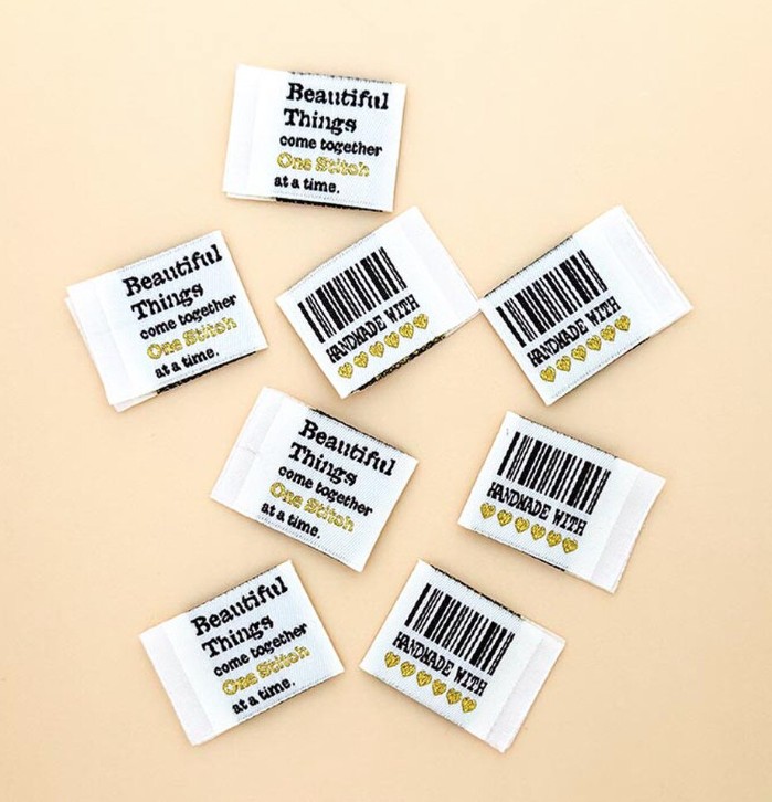 Barcode Folded Woven Labels by Minki Kim