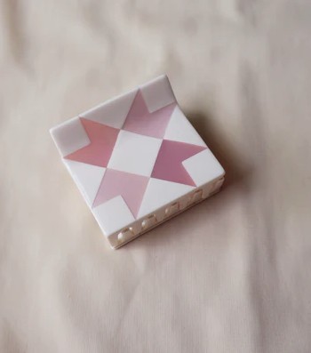 Dusty Rose Quilt Claw Clip from Hey Ricochet