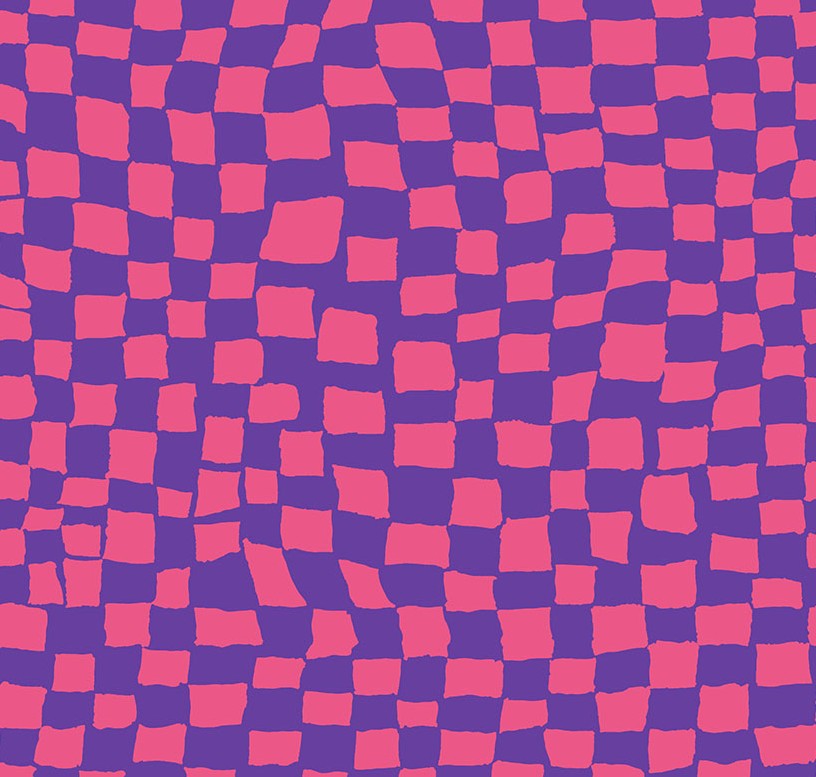 Kaffe Fassett Collective Gameboard Purple by Brandon Mably for Kaffe Fassett