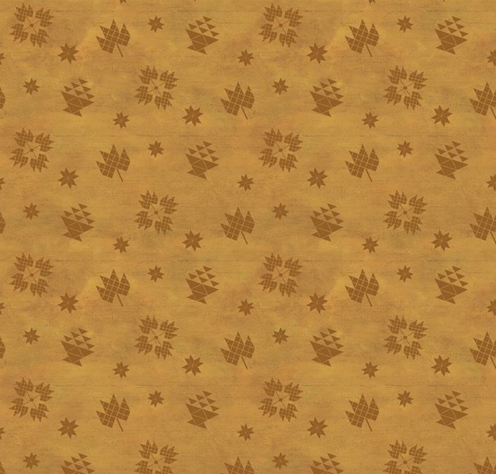 Covered Bridges in Fall Block Toss Gold by Tara Reed for Riley Blake Designs