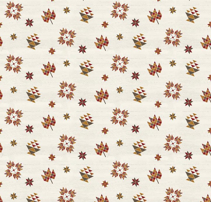 Covered Bridges in Fall Block Toss Cream by Tara Reed for Riley Blake Designs