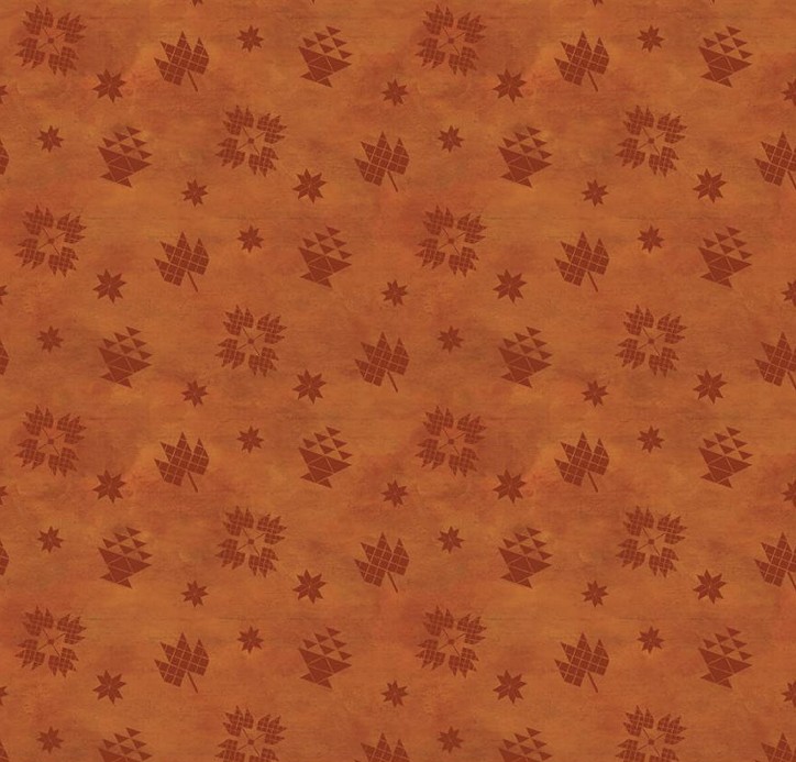 Covered Bridges in Fall Block Toss Orange by Tara Reed for Riley Blake Designs