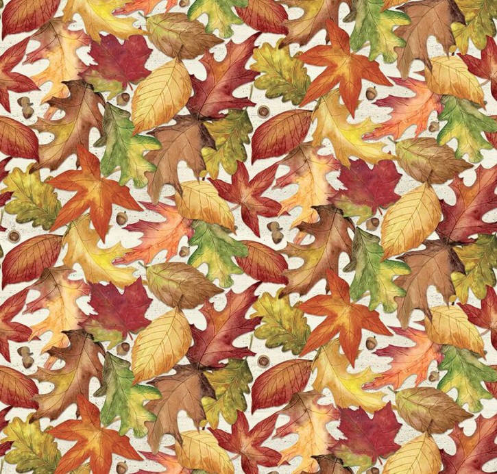 Covered Bridges in Fall Leaves Multi by Tara Reed for Riley Blake Designs