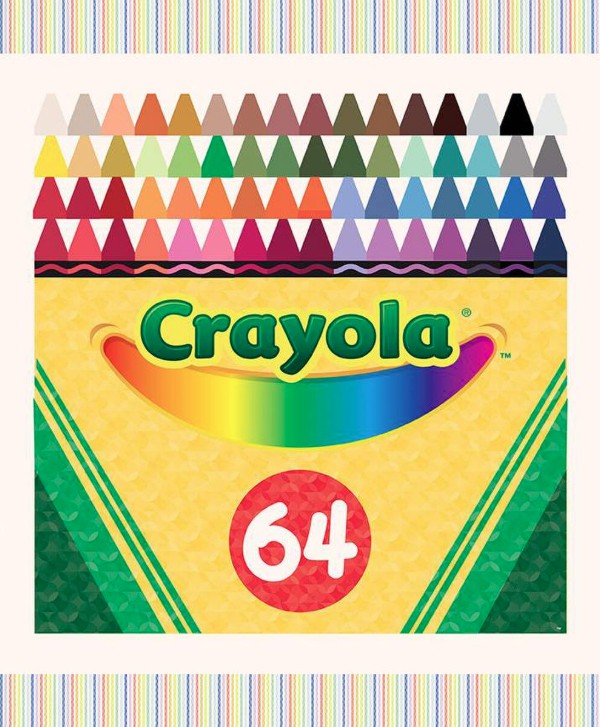 New Box of Crayons Crayola Crayons Panel from Riley Blake Designs