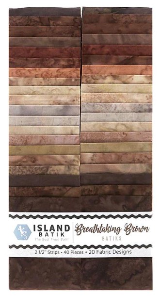 Breathtaking Browns Batiks Strip Pack from Lumin Fabrics