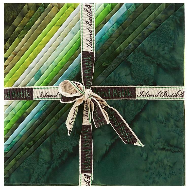Glorious Green Batiks Stack from Lumin Fabrics