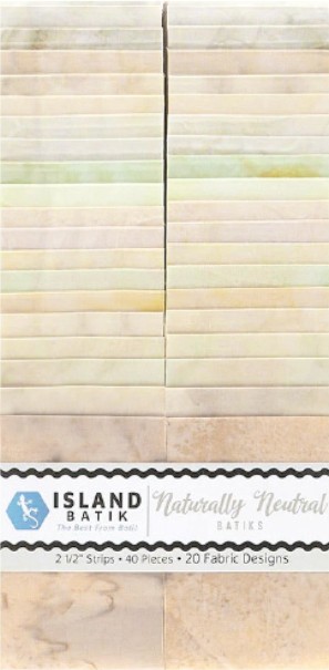 Naturally Neutral Batiks Strip Pack from Lumin Fabrics