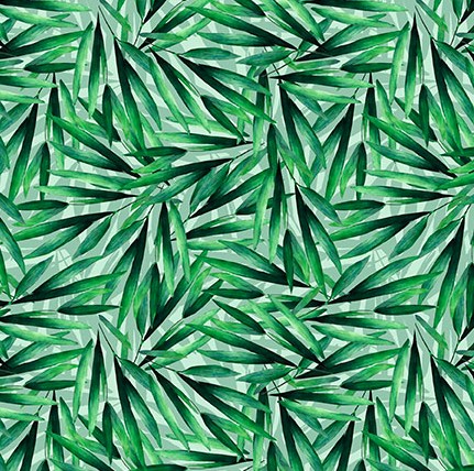 Panda Paradise Foliage Emerald by Pattern Weave Studio for Blank Quilting