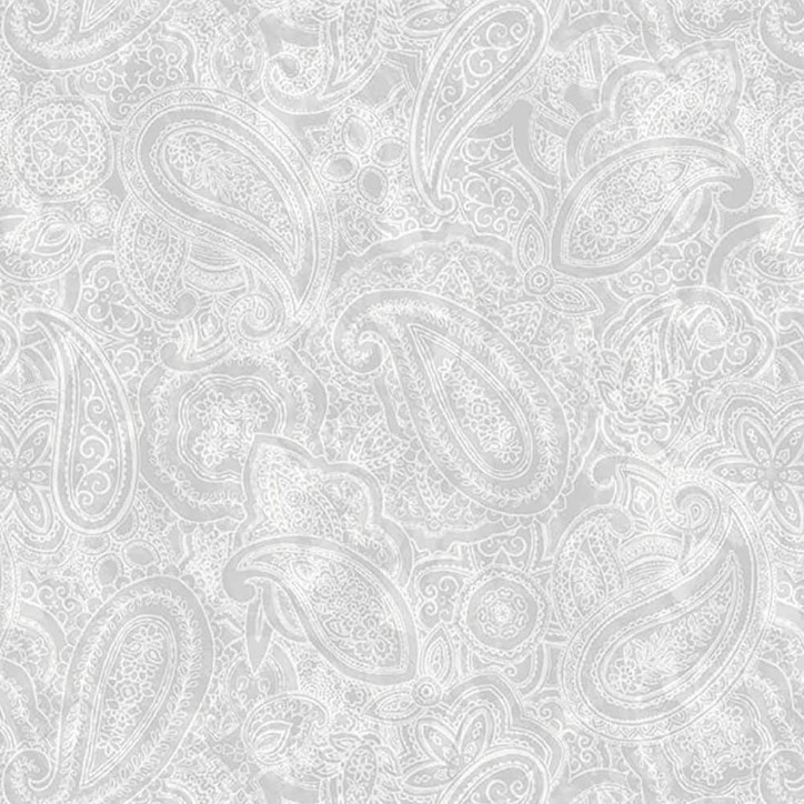 Paisley Jane Wide Back Paisley Gray by Satin Moon Designs for Blank Quilting