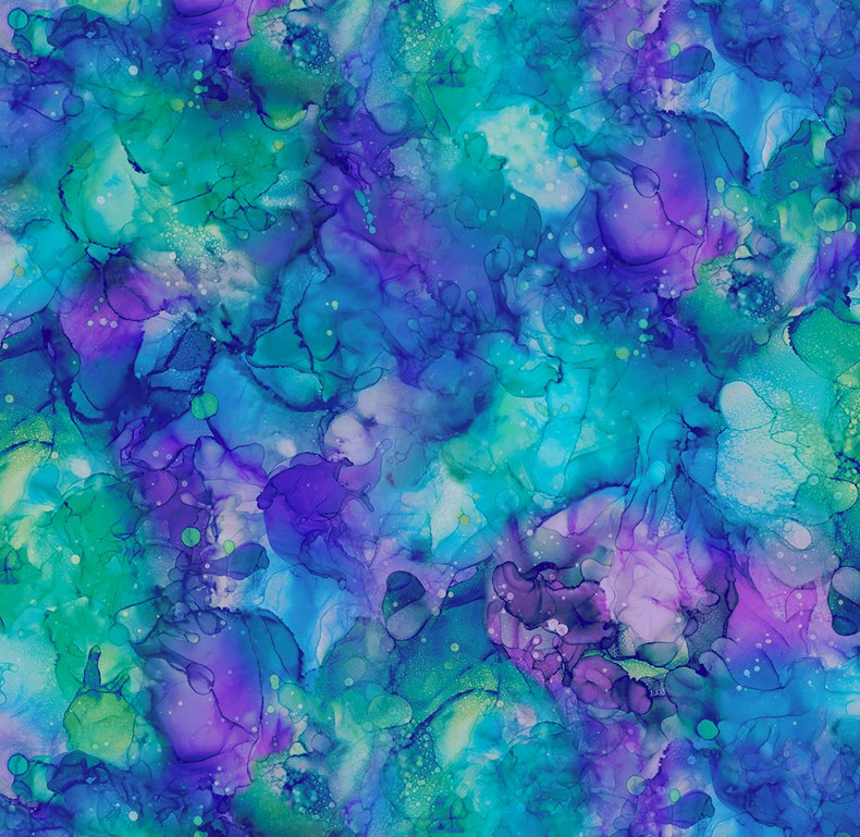 Midwinter Magic Multi Texture Medium Blue Multi by Deborah Edwards & Melanie Samra for Northcott Fabrics