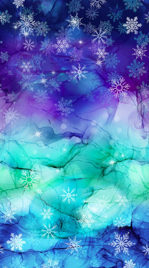 Midwinter Magic Ombre Dark Blue Multi by Deborah Edwards & Melanie Samra for Northcott Fabrics