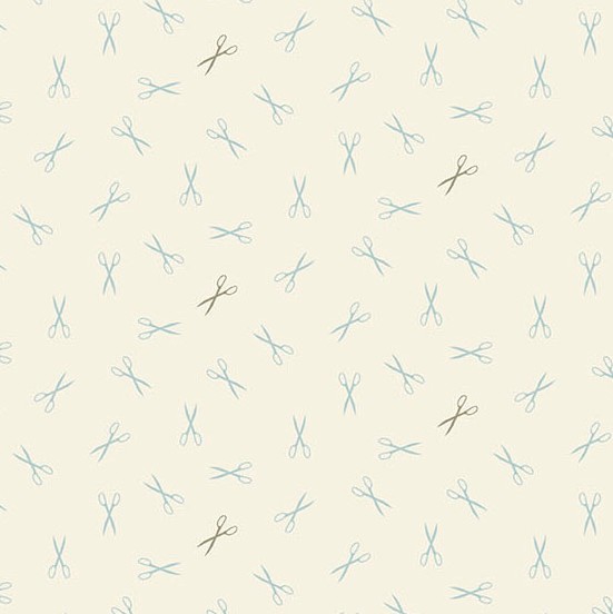 Sewing Bird Good Scissors Lace by Laundry Basket Quilts for Andover Fabrics