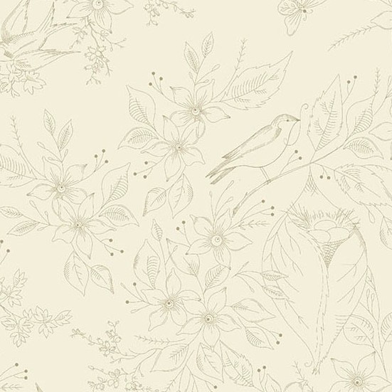 Sewing Bird Sewing Bird Sand by Laundry Basket Quilts for Andover Fabrics