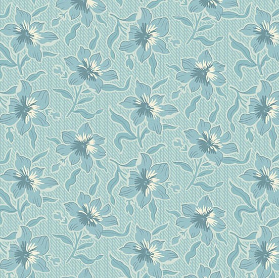 Sewing Bird Lilly Glacier by Laundry Basket Quilts for Andover Fabrics