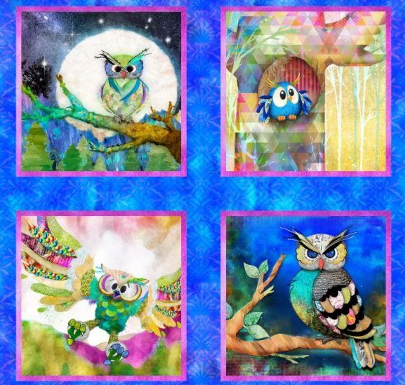 Go Owl Out Panel from 3 Wishes