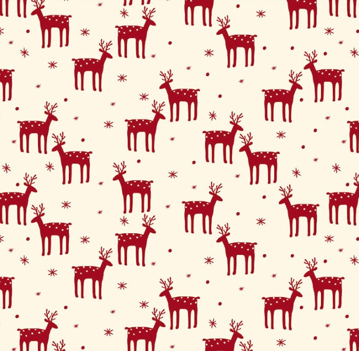 Nordic Noel Reindeer Cream by Stof Fabrics for Blank Quilting