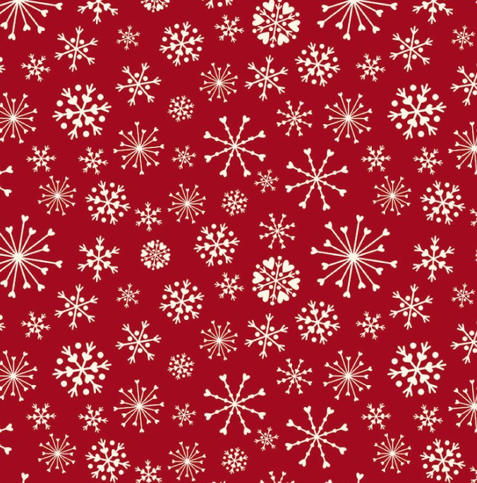 Nordic Noel Snowflake Red by Stof Fabrics for Blank Quilting