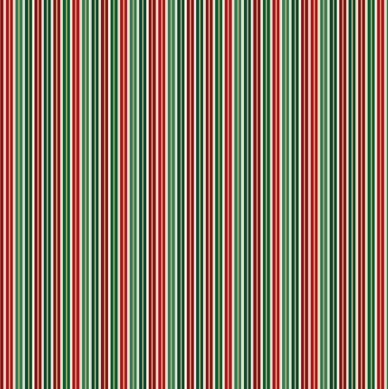 Jolly Saint Nick Stripe Multi by Makower UK for Andover Fabrics