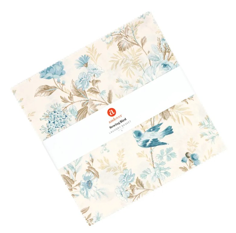 Sewing Bird 10" Squares by Laundry Basket Quilts for Andover Fabrics