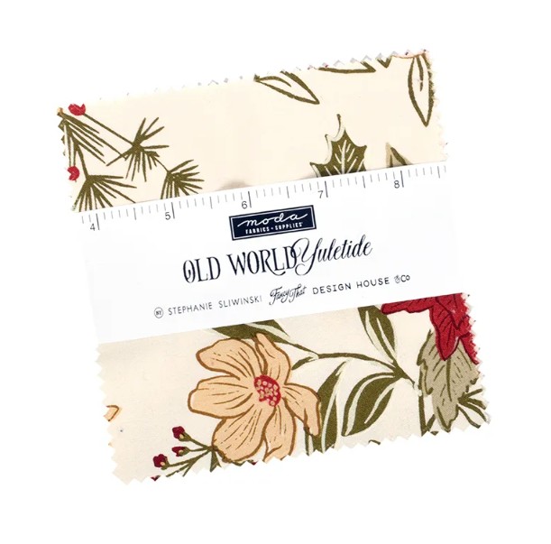 Old World Yuletide Charm Pack by Fancy That Design House for Moda Fabrics