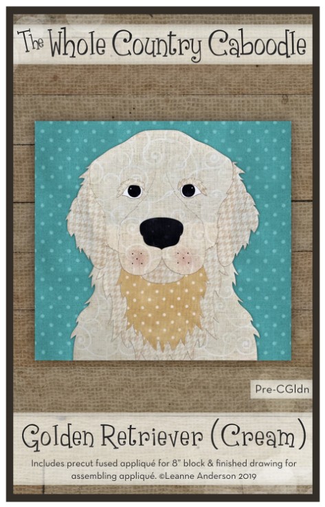 Golden Retriever Cream Precut Prefused Applique Kit from The Whole Country Caboodle